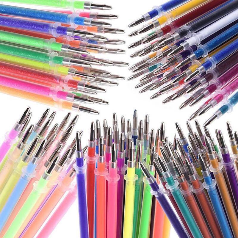 

Mark Gel Pen Office School Stationery Supplies 12PCS Colorful Pen Refills Fluorescent Glitter Replacement Refill