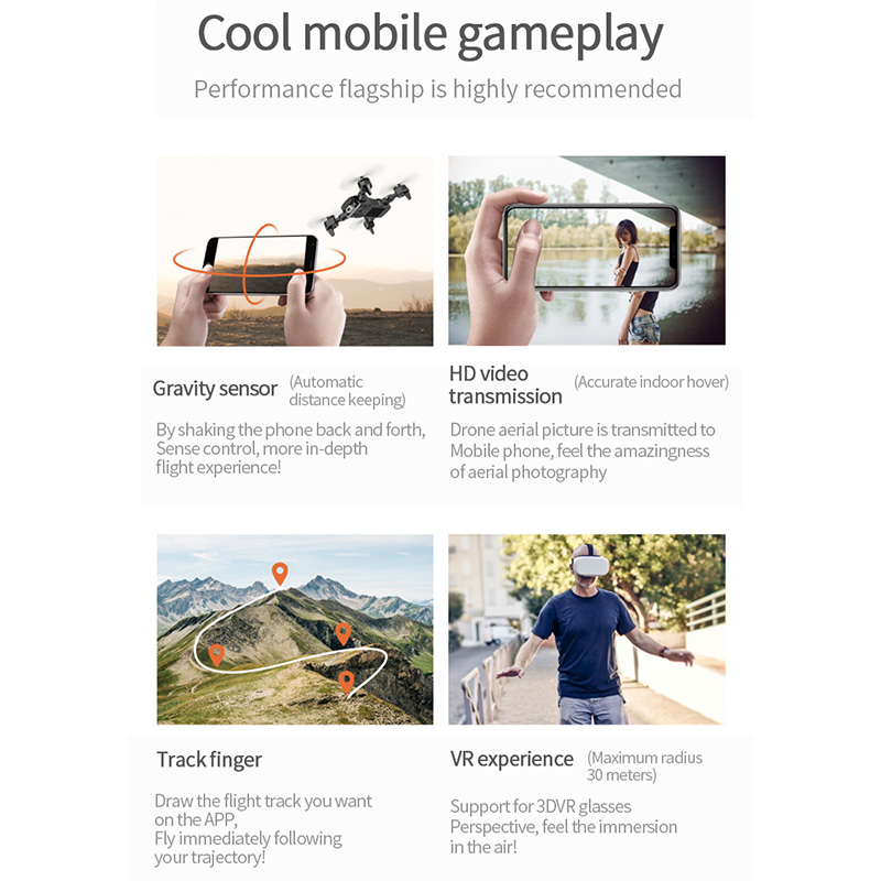 

NEW Drone 4k HD Wide Angle Camera 1080P WiFi Fpv Drone Dual Camera Quadcopter Height Keep Drone Helicopter Toy, Black