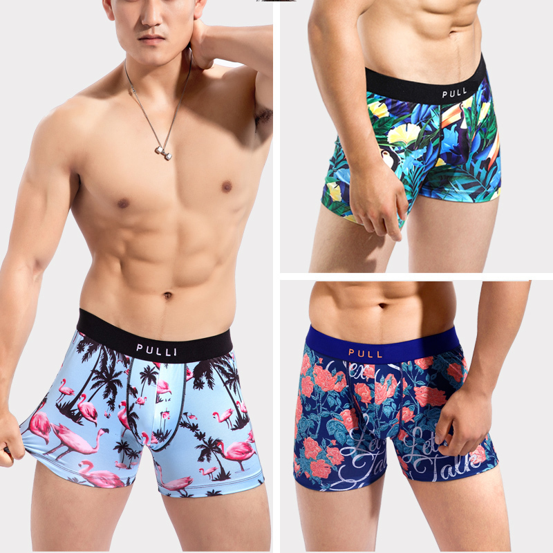 

New collection Men's Underwear Boxers Sexy gym PULL Bikini Under Wear Manin cartoon leica LJ201109
