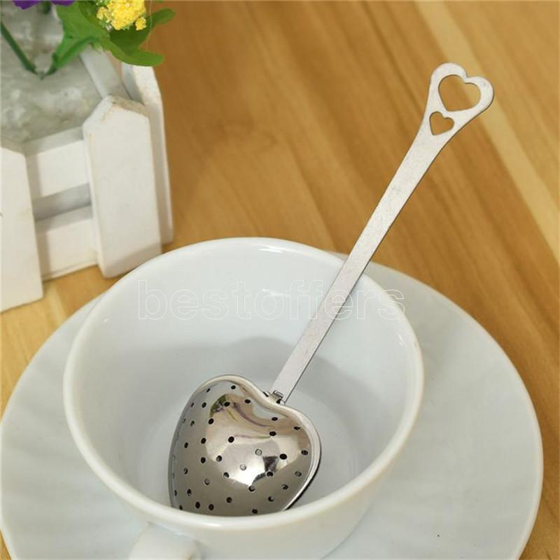 

"Tea Time" Heart Tea Infuser Heart-Shaped Stainless Herbal Tea Infuser Spoon Filter Tea strainer spoon Dhl Free Shipping