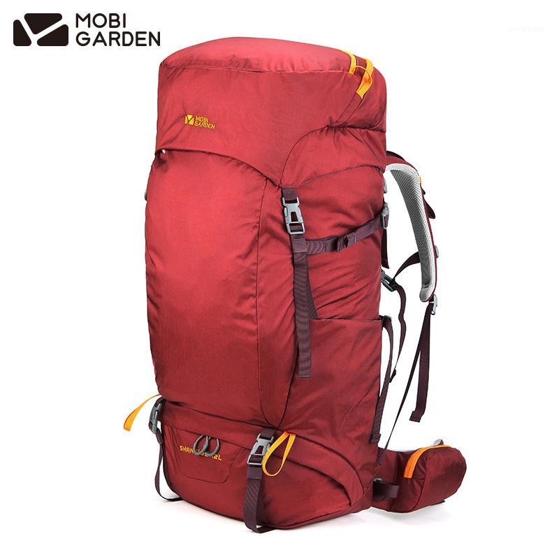 

MobiGarden ShanYi 65+12L Backpack High Capacity Outdoor Waterproof Rain Cover Hiking Climbing Back Pack Men Women NXLQU640021, Red