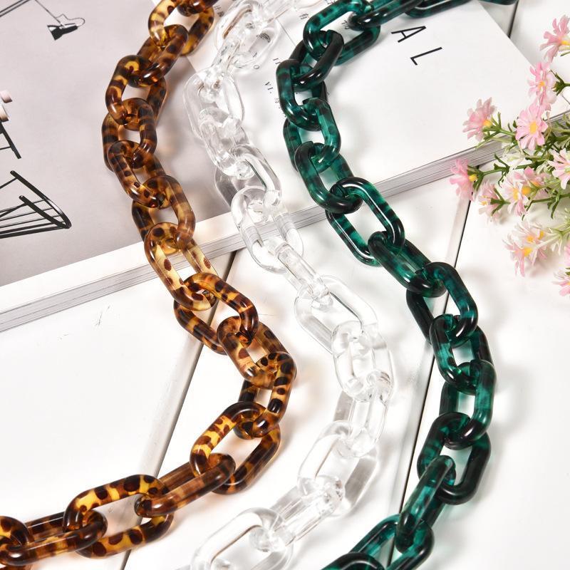 

Chains 1.0 Meter 40*25mm Acrylic Necklace Strands Parts Linked Bag Women Jewelry DIY Accessories Glasses Components1