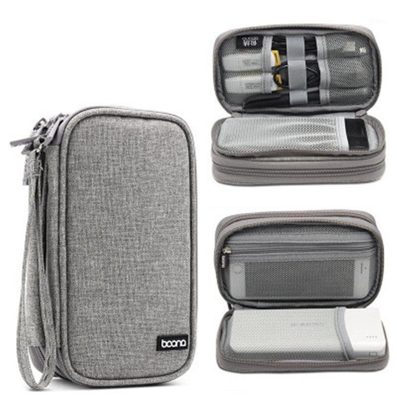

Travel Digital Cable Organizer Bag Electronic Accessories Case SD Card Flash Drives Wires Earphones Double Layer Storage Bag1