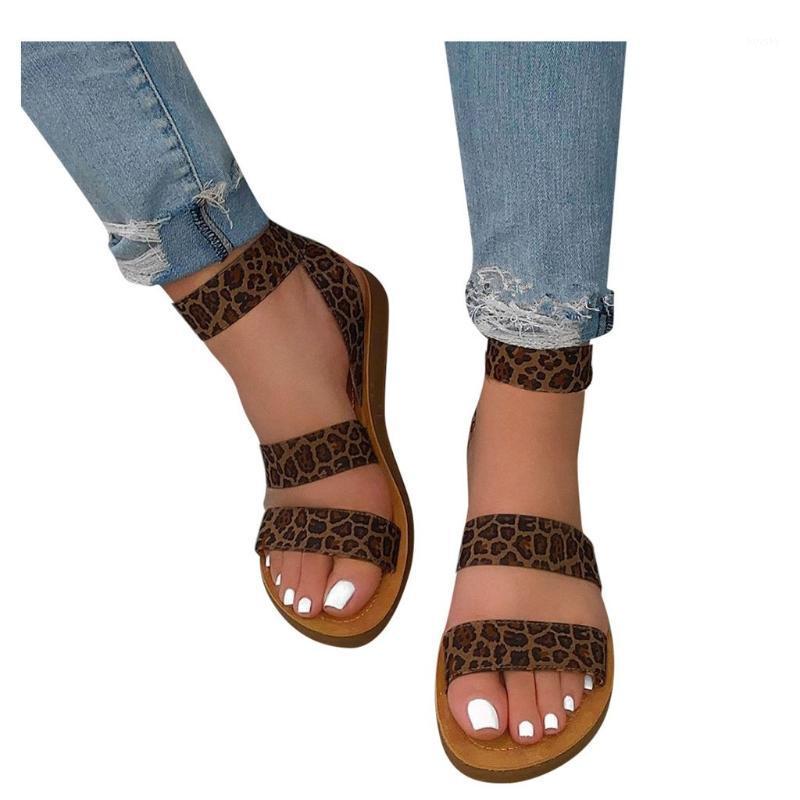 

Women Sandals Summer Leopard Ankle Strap Buckle Open Toe Platform Shoes Female Thick Bottom High Heel Plus Size 2021 New1