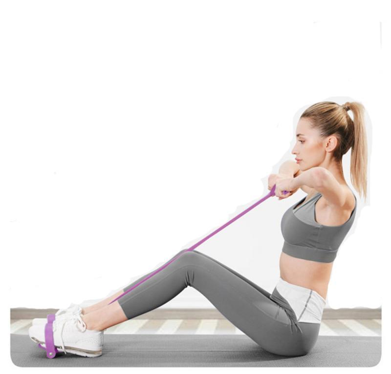

Yoga Belts Elastic Sit-up Pull Rope Pedal Exerciser Expander Elastic Bands Fitness Gum Resistance Yoga Equipment Pilates Workout, Red