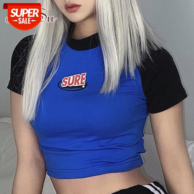 

ArtSu Blue Summer Cotton Tshirt Women Basic Casual Short Sleeve Crop T Shirt Ladies Fashion Korean Tee Shirt Femme ASTS21507 #ix0G, White
