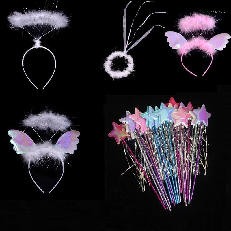 

Angel Halo Head Wear Star Headband Magic Sticks Wand Wedding Stage Show Party Gift Halloween Kids Princess Girls Christmas1