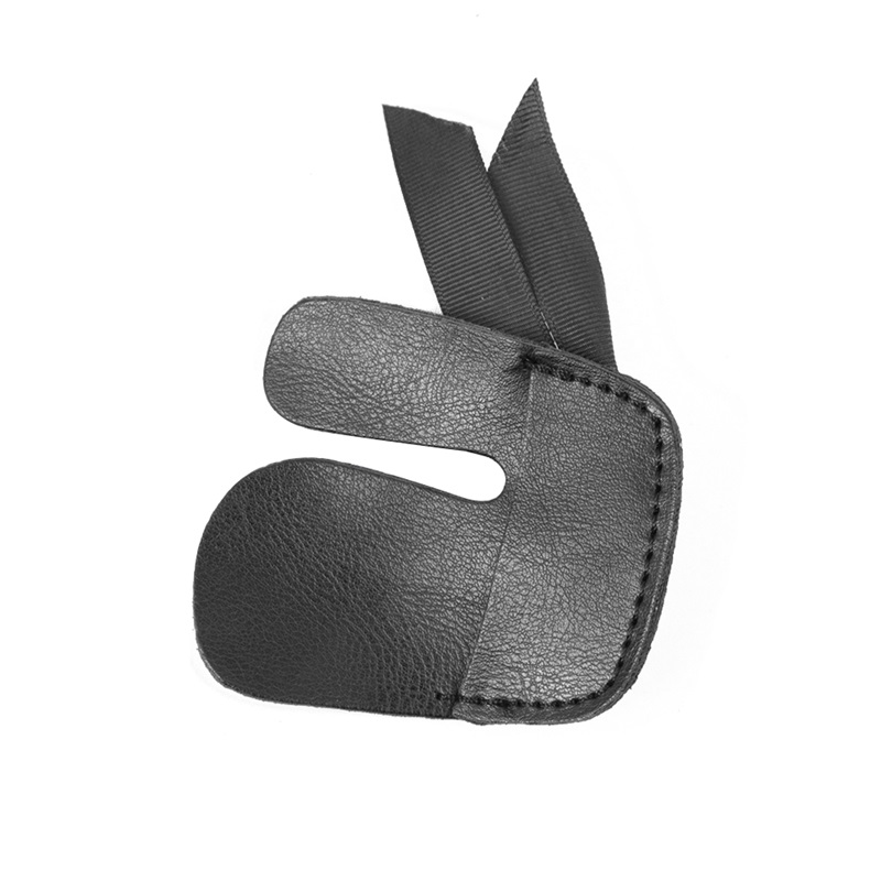 

High Quality Black Leather Archery Finger Guard Durabe Shooting Hunting Protector Outdoor Sport Gear Accessory