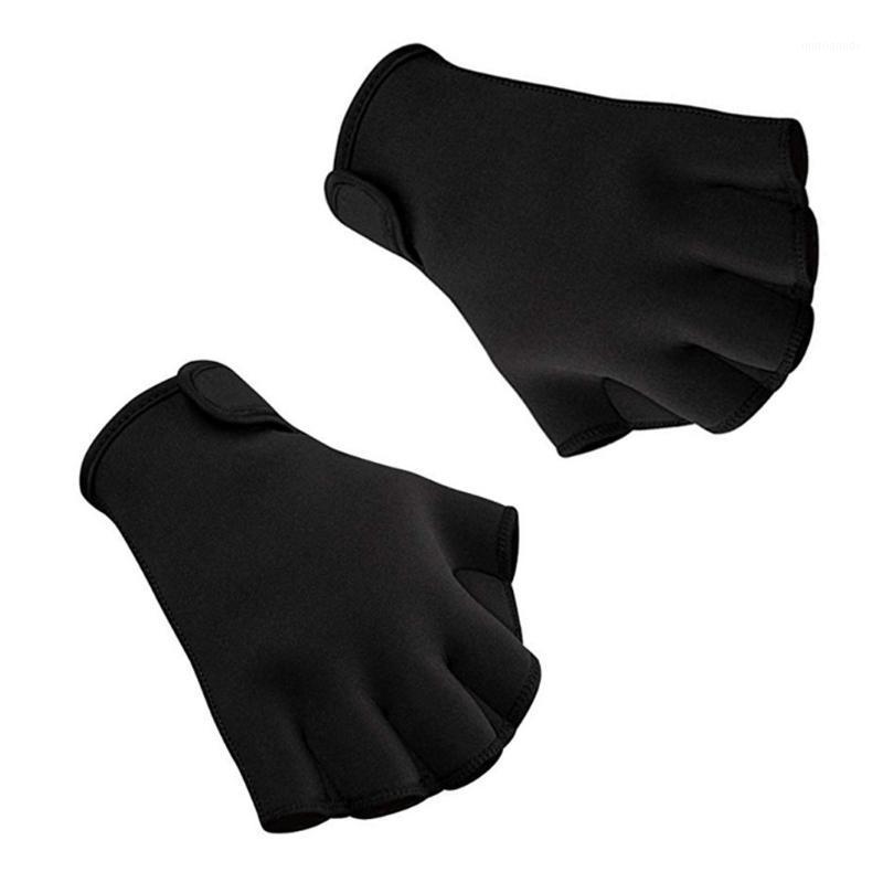 

Swimming Gloves Aquatic Fitness Water Resistance Fit Paddle Training Fingerless Gloves shop Helping Upper Body Resistance1
