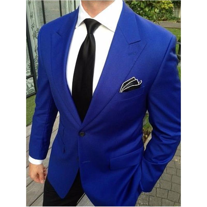 

Custom Made Mens Suits Groom Tuxedos Groomsmen Wedding Party Dinner Best Man Suits Blazer (Jacket+Pants, Black