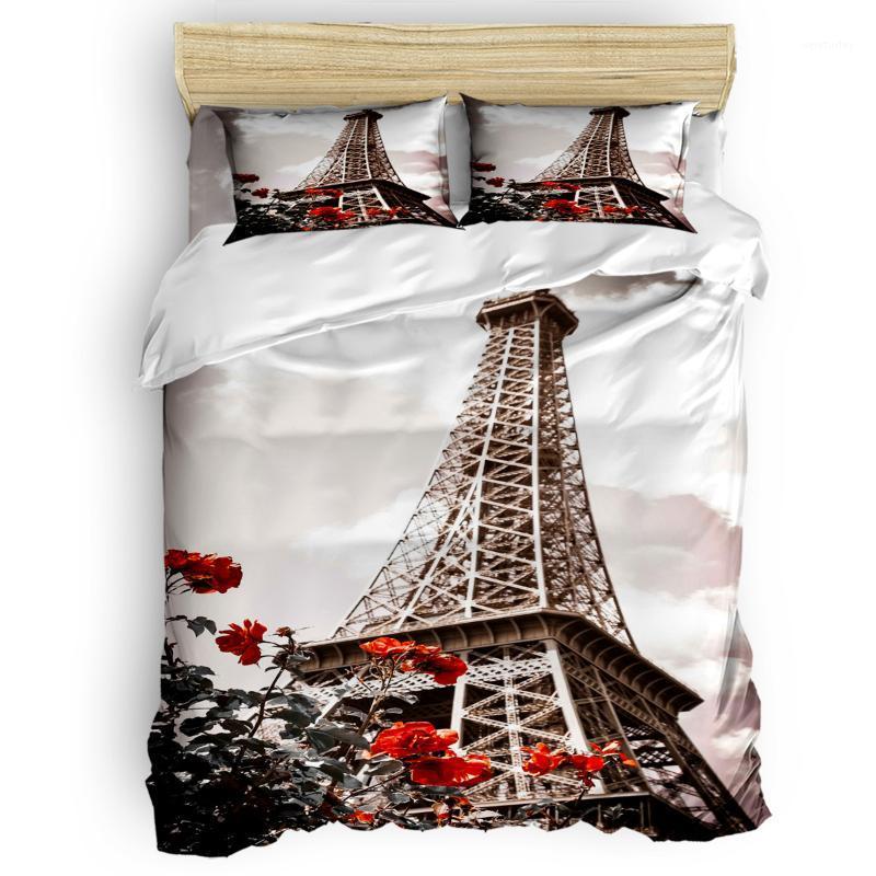 

Retro Eiffel Tower St. Valentine's Day April Fool's Day California King Living Room Toddler Modern Purple Girls Queen Boys Beds1, As pic