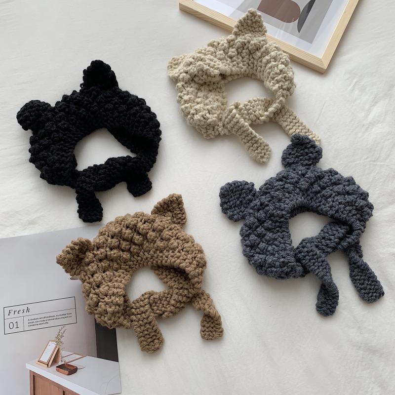 

Beanie/Skull Caps Women Hat Baggy Bonnet Beanies Female Cat Knitted Winter Hats Soft Skiing Slouchy Beanie With Back Opening Party