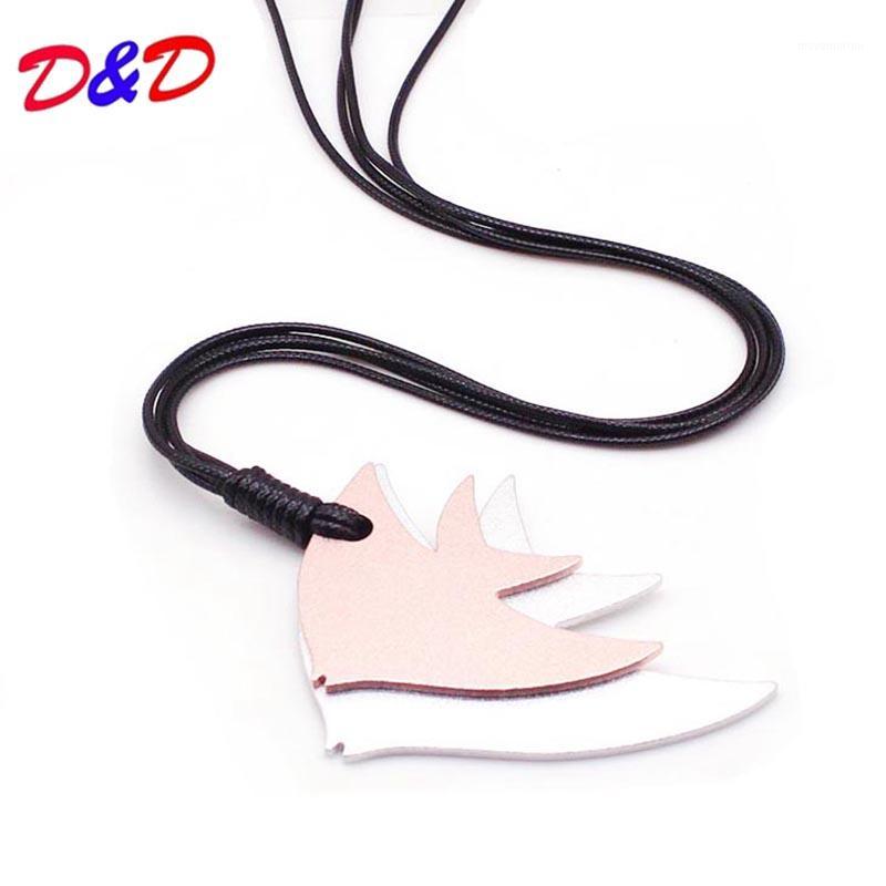 

Design Fashion Leather Necklaces For Women Pendants Fish Gothic Handmade Necklace Punk Harajuku Choker Suspension Chains1