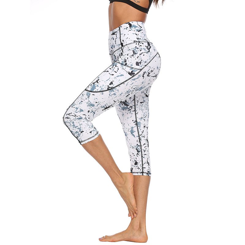 

Sweatpants Women Yoga legging Sport Women Fitness Printed Sports Training Pants Push Up Gym Tight Running Sweatpants, White
