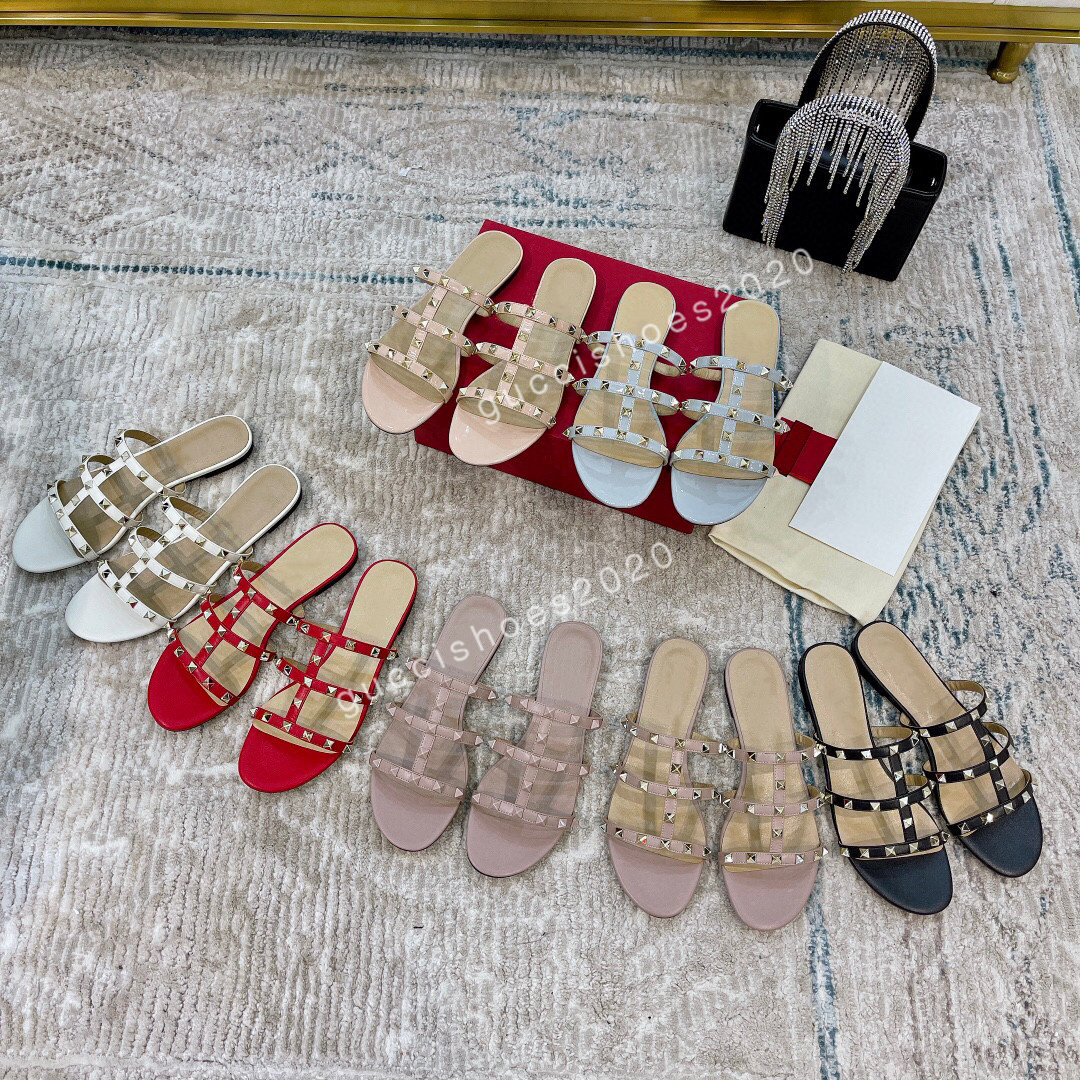 

2022 Designer Gladiator High Heels Women Shoes Nude Black Spikes T-strap Pump Patent Leather Stud Lady Shoes Summer, 04