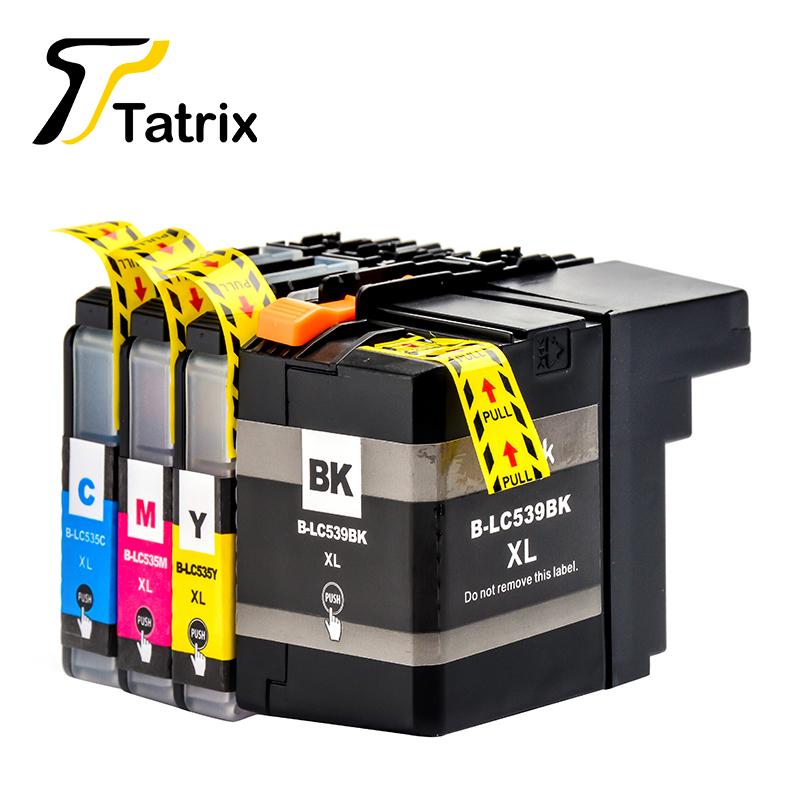 

4PK LC539 LC539XL BK LC535 LC535XL C/M/Y Full Compatibel Ink Cartridge For Brother -J100/-J105/MFC-J200 InkBenefit