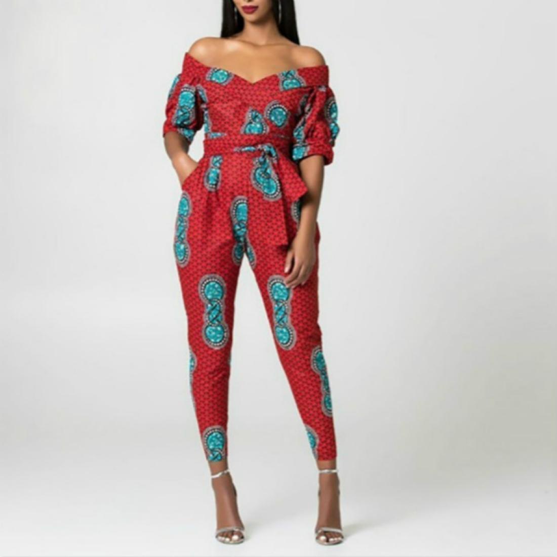 

Lantern Sleeve Off Shoulder Collar Jumpsuit SizeXL