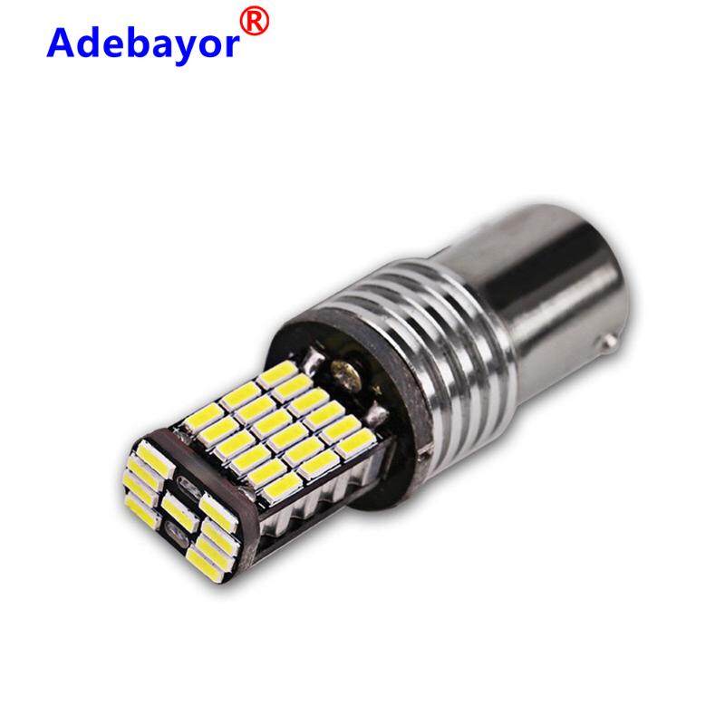 

20pcs 1156 45 SMD p21w BA15S 4014 led CANBUS NO ERROR Car Tail Bulb Brake Light Auto Backup Reverse Lamp, As pic