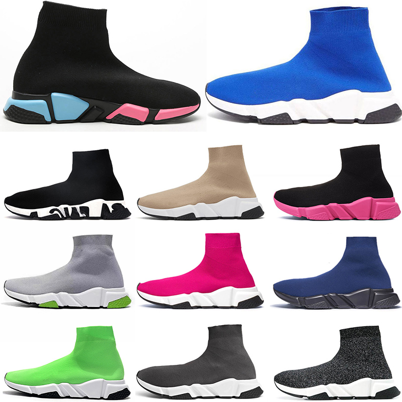 

new desinger sock shoes womens mens flat casual shoes triple clear sole volt Graffiti sneakers socks boots designer platform sport trainers, B4 36-45