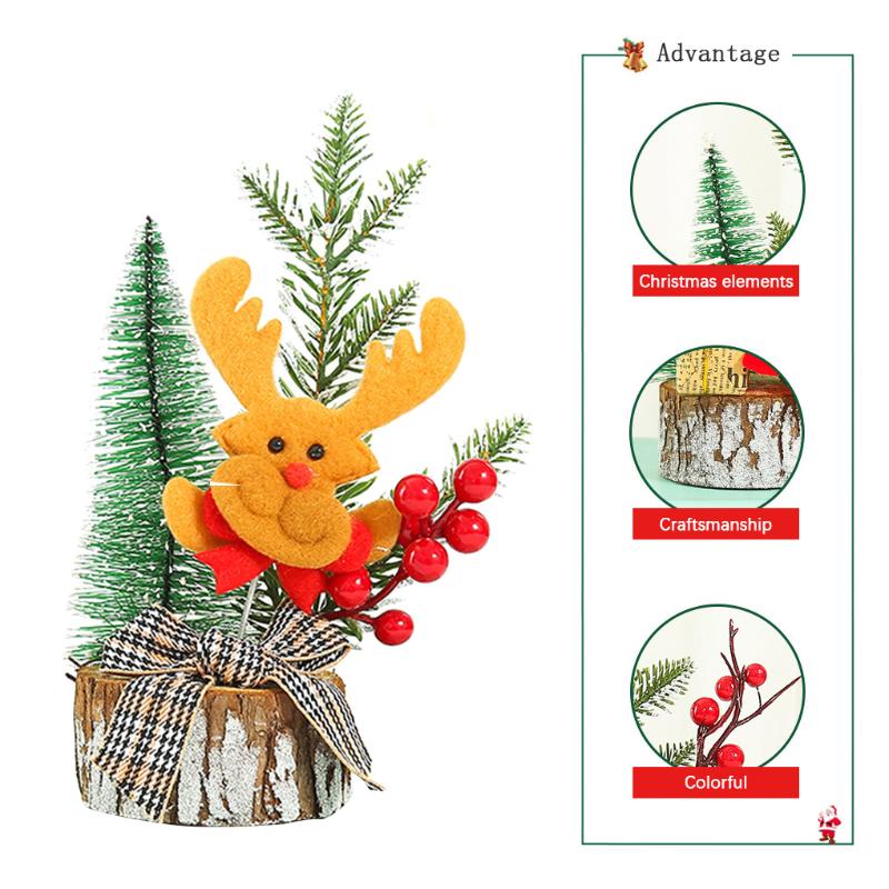 

Desktop Mini Christmas Tree Decor Home Office Table Top Glowing Tree Ornament Holiday Decoration