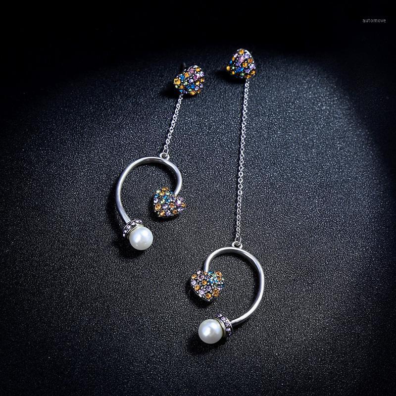 

Romantic Vintage Cute Mulit-color Asymmetry Earring For Women New Arrival Drop Earring Wholesale Date Gift Jewelry1