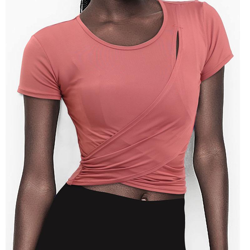 

Women Crop Top Sport T Shirts Fitness Clothes Short Sleeve Yoga Shirt Gym Top Running Activewear Quick Dry Workout clothes, Black