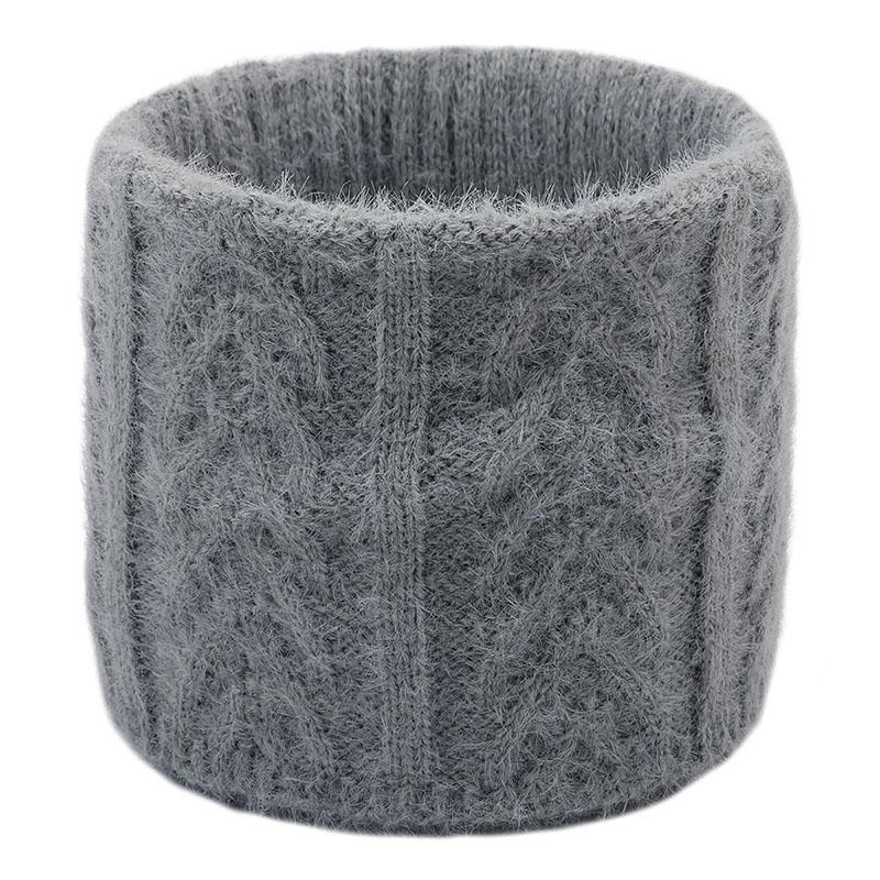 

Men Fashion Wool Thicken Warm Winter Scarf Women Solid Knit Wool Snood Neck Ring Scarves Warmer Outdoor Cycling Collars Scarf