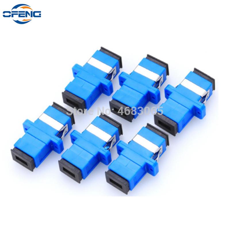 

Free Shipping SC UPC fiber adapter / coupler / flange SC-SC single mode simplex 50/100/200/500pcs