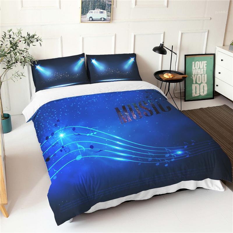 

Artistic Bedding Set Music Score Design Fabic Double Bedroom Bedclothes With Pillowcases Bedroom Decor Home Textiles1, Dzp-yf20