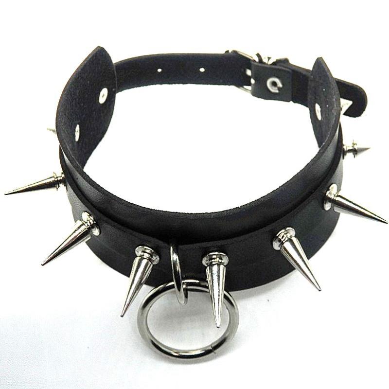 

Chokers Harajuku Spike Rivet Trendy Vintage Charm Round Collar Necklaces Chain Women Anime Choker Statement Emo Jewelry