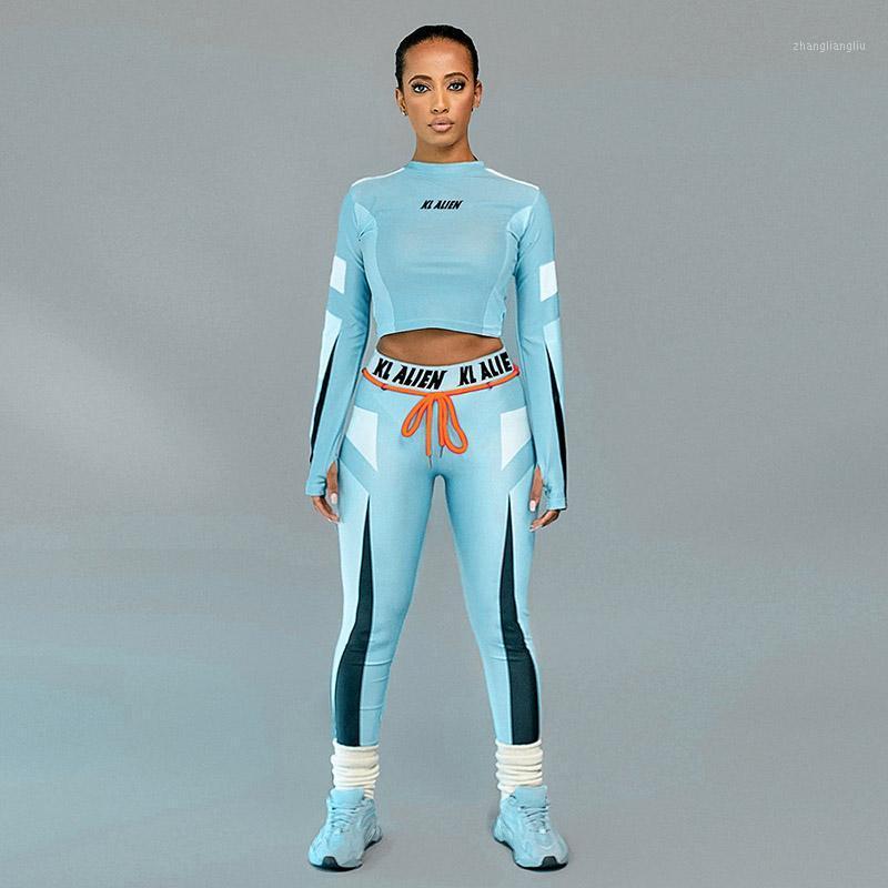 

Workout clothes for women Gym Set Running Tight Sports Suit Women Dance Workout Yoga set Long Sleeve Top and Leggings Sportswear1, Blue