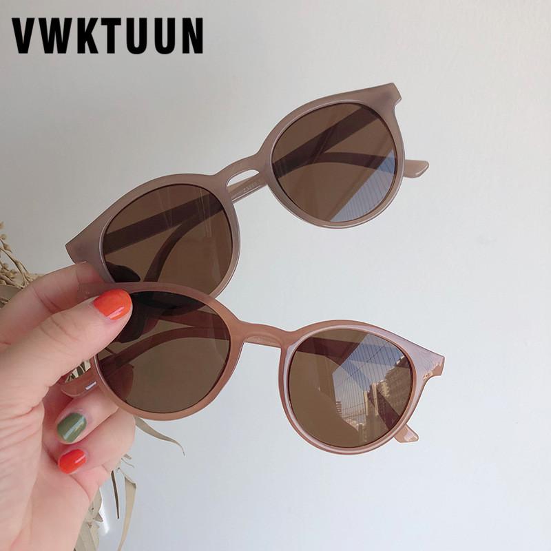 

VWKTUUN Sunglasses Women 2020 Vintage Candy Color Round Driving Sunglass Retro Driver Sun glasses For Women Mirror Shades Oculos