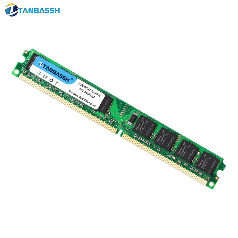 

DDR2 8GB (4pcsX2GB) 2GB Ram 800Mhz PC2-6400U 240Pin 1.8V CL6 Desktop Memory TANBASSH