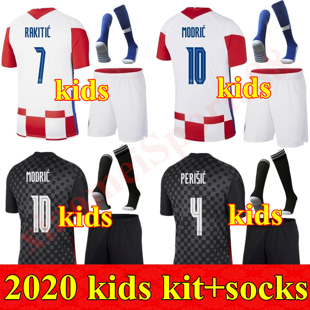 

2021 European Cup national team boys youth Soccer Jerseys PERISIC 20 21 MODRIC MANDZUKIC REBIC kits Football Shirt RAKITIC kids Kit uniforms, Home