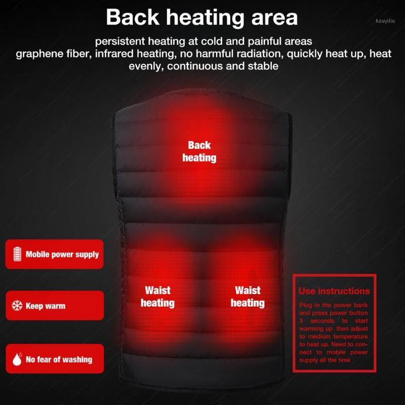 

Electric Heating Vest Smart Heating Vest Clothes Cotton Electric Warm Riding Camping Cold Winter1, 3xl