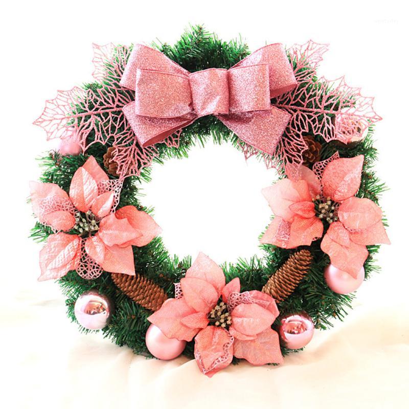 

Ball Pendant Artificial Flower Party Bowknot Crafts Window Wreath Home Rattan Door Hanging Festival Christmas Decoration1