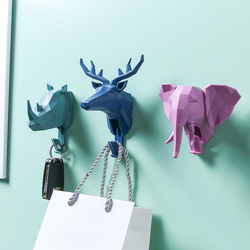 

Animal Hook Hanger Strong Paste Storage Rack Home Decoration Key Hook Wall Sticker Universal Kitchen Bathroom Tool Creativity