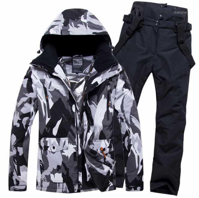 

New Hot Ski Suit Men Winter New Outdoor Windproof Waterproof Thermal Male Snow Pants sets Skiing And Snowboarding Ski Jacket Men1, Color 4