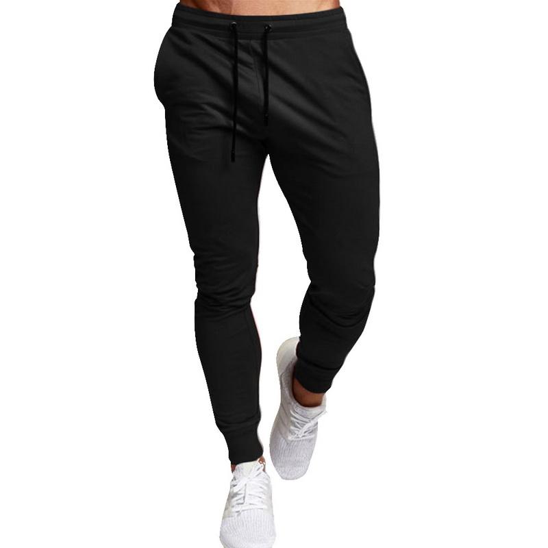 

VERTVIE Joggers Sweatpants Men Slim Casual Pants Solid Color Gyms Fitness Cotton Sportswear Autumn Male Fitness Trackpants