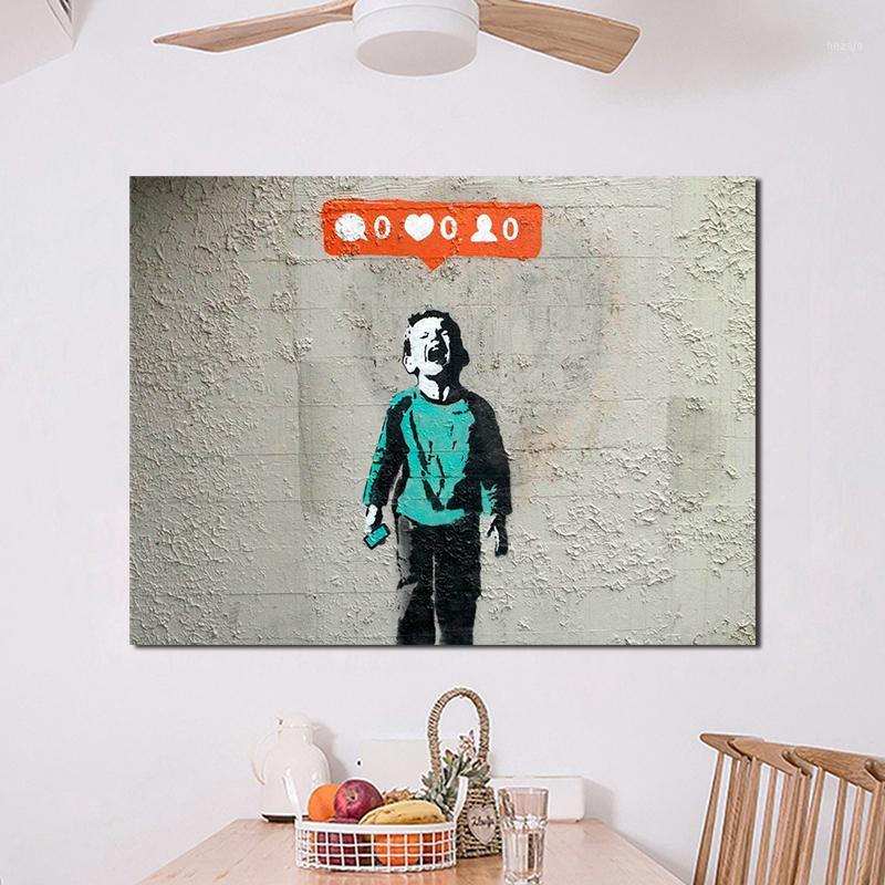 

Nobody Loves Me Street Graffiti Canvas Painting Print Bedroom Home Decor Modern Wall Art Oil Painting Poster Pictures HD Artwork1