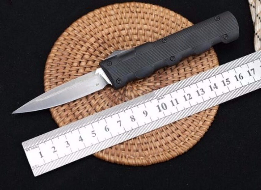 

rush double action D2 tactical automatic auto knife Hunting folding fixed blade Pocket Knifes Survival Knives a3178