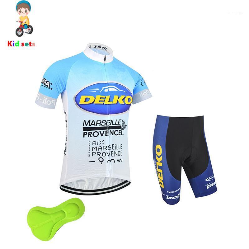 

DELKO blue white kids short sleeved cycling jersey sets 2020 boys MTB bike clothing roupas ciclosmo baby long pants summer1, Kid short jersey