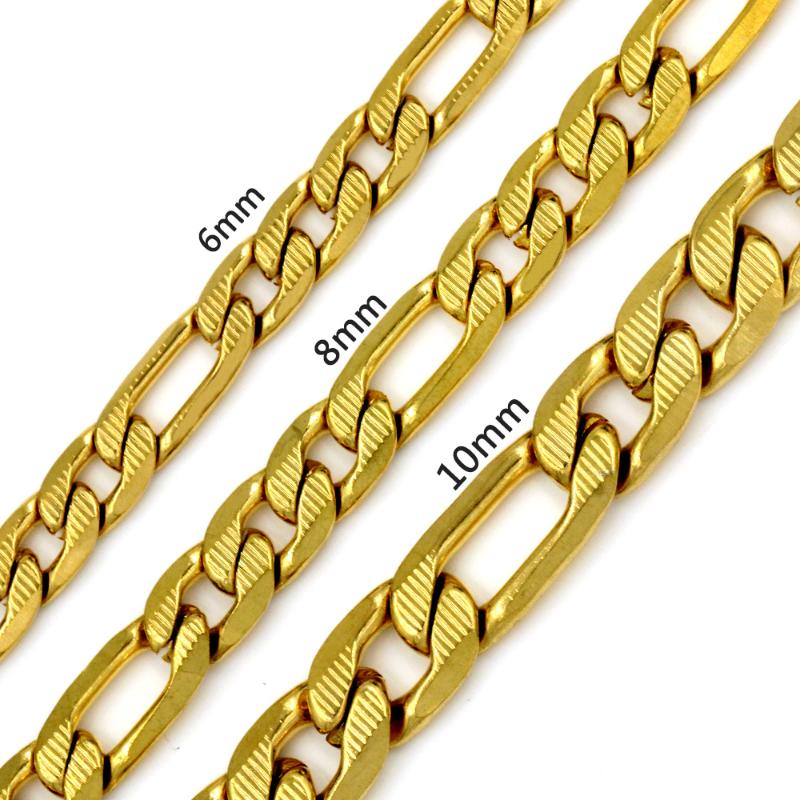 

Necklace Choker/Long 6MM 8MM 10MM Vintage Punk Mix/Silver/Gold Color Miami Chain Hip Hop Necklaces Gift For Women/Men Jewelry