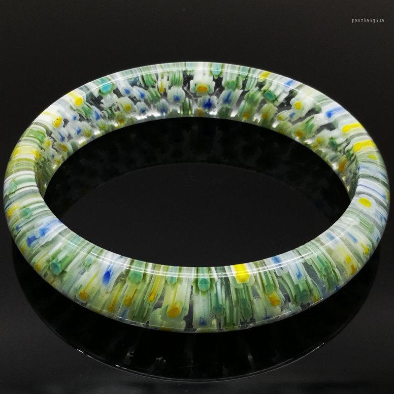 

Tennis 1PCs Fashion Thousands Of Flowers Glass Bracelet Jewelry With Multi-color Optional, Golden;silver