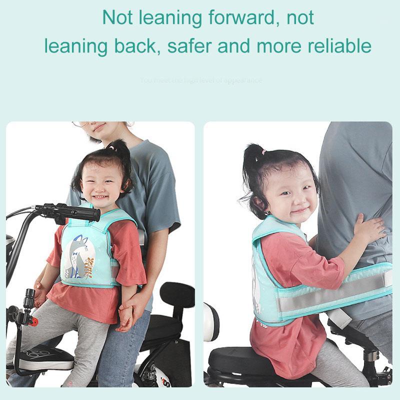 

Breathable Children Motorcycle Safety Belt Kid Strap Electric Vehicle Harness for Motorbike THJ991, Light blue