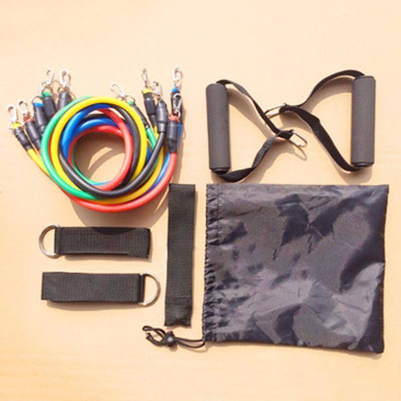 

Resistance Band 11 Piece Fitness Latex Tube Pull Band Yoga Exercise Sport Stretching Strengthening1