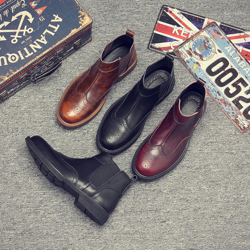 

Autumn Winter Men Boots Big Size 40-48 Vintage Style Men Shoes Casual Fashion High-Cut Lace-up Warm Hombre 1481