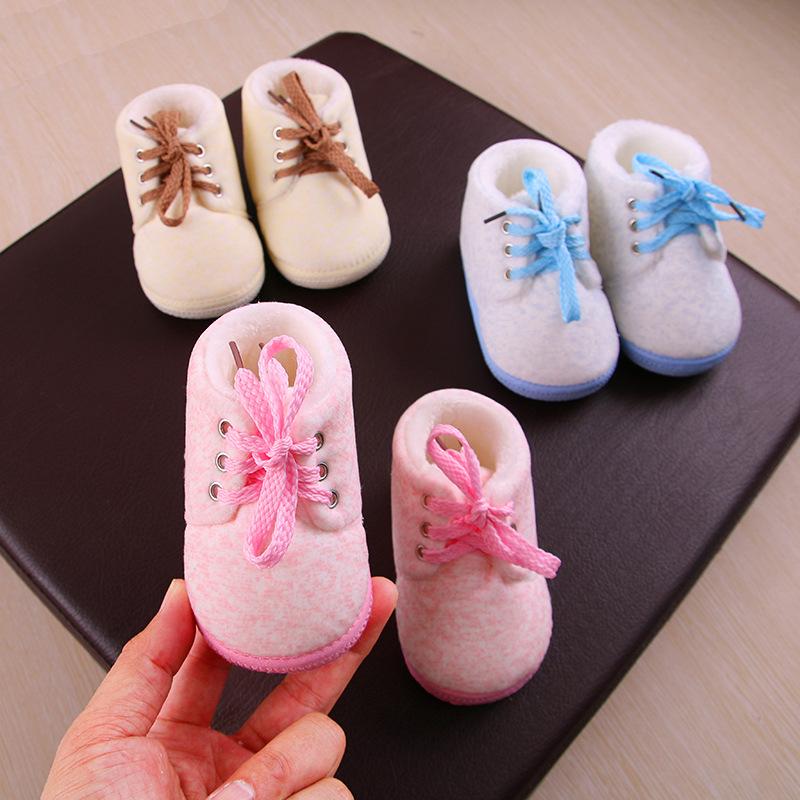 

2Years Old Baby Girl Boys Boots Casual Warm Ankle Shoes Infant Newborn Non-slip Crib First Walker Toddler Winter Plush Booties, B-beige