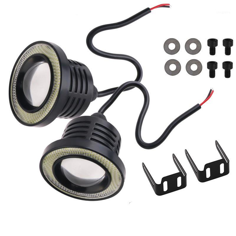 

2pcs Car COB 3 Inch LED Lens Fog Light Angel Eye DRL Driving Projector Signal Bulbs Daytime Running Lights Retrofit Fog Lamps1