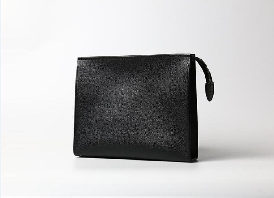 

Free Shipping New Men's Travel Toiletry Pouch 26 cm Protection Makeup Clutch Women Genuine Leather Waterproof Cosmetic Bags For Women, Black